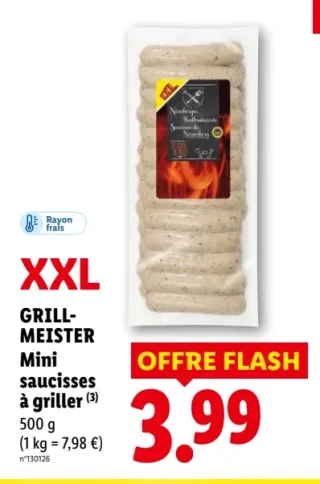 GRILL-MEISTER Mini saucisses à griller