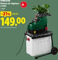 Broyeur de végétaux à rotor Parkside