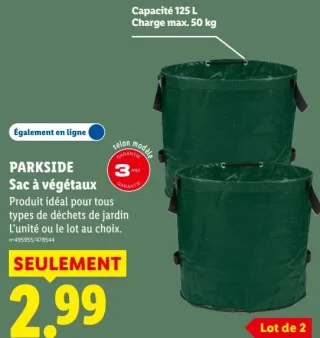 PARKSIDE Sac à végétaux