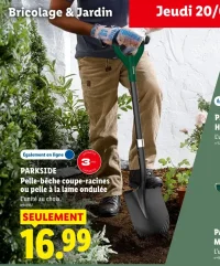 PARKSIDE Pelle-bêche coupe-racines ou pelle à la lame ondulée
