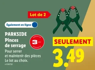 PARKSIDE Pinces de serrage