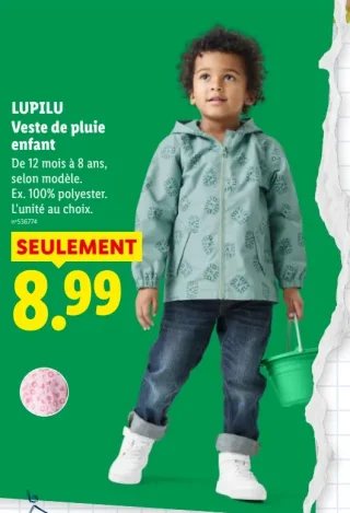 Veste de pluie enfant Lupilu