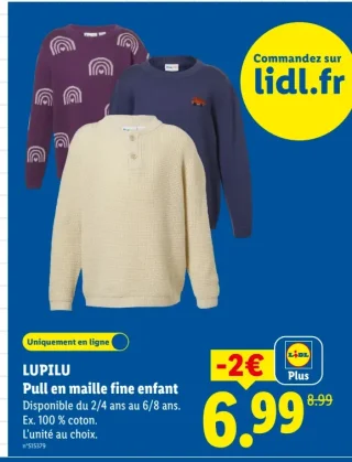 Pull en maille fine enfant Lupilu
