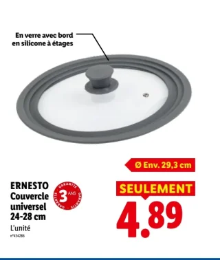 ERNESTO Couvercle universel 24-28 cm