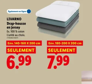 LIVARNO Drap-housse en jersey