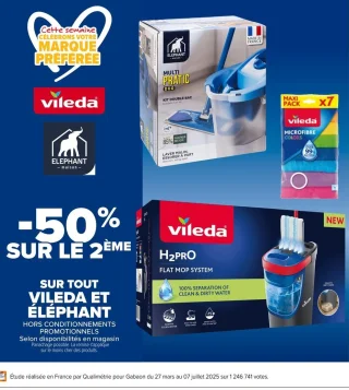 Produits Vileda et Éléphant