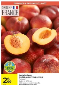 Nectarine jaune FILIÈRE QUALITÉ CARREFOUR