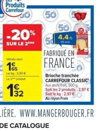Brioche tranchée CARREFOUR CLASSIC'