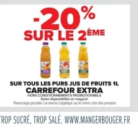 Purs jus de fruits 1L Carrefour Extra