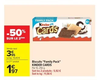 Biscuits "Family Pack" KINDER CARDS