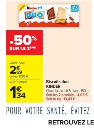 Biscuits duo KINDER