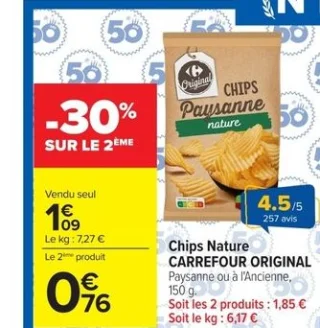 Chips Nature Carrefour Original