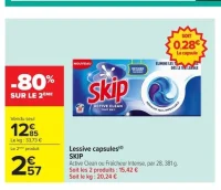 Lessive capsules Skip Active Clean ou Fraîcheur Intense