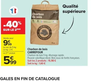Charbon de bois CARREFOUR