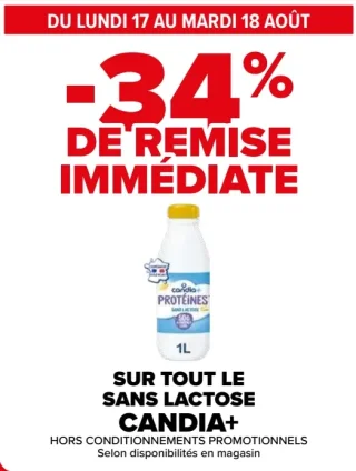 tout le sans lactose Candia+