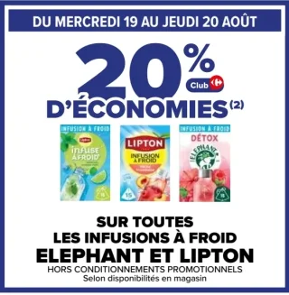 Les infusions à froid Elephant et Lipton