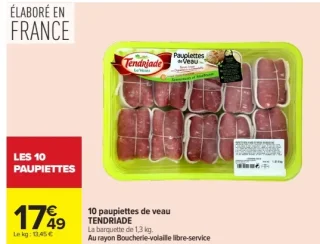 10 paupiettes de veau TENDRIADE