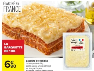 Lasagne bolognaise CARREFOUR Le Marché