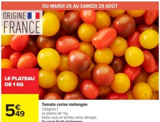 Tomate cerise mélangée