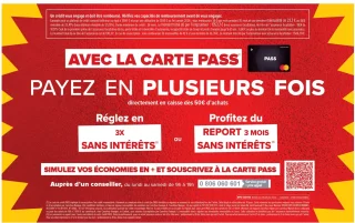 Facilités de paiement avec la Carte PASS - Payez en plusieurs fois dès 50€ d'achats