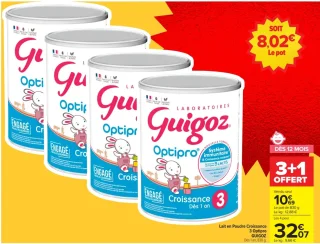Lait en Poudre Croissance 3 Optipro GUIGOZ