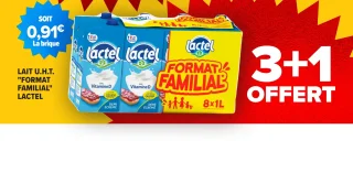 Lait U.H.T. "Format Familial" Lactel