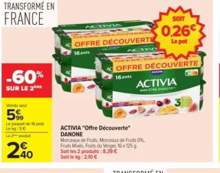 ACTIVIA "Offre Découverte" DANONE