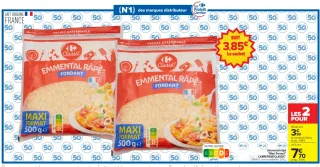Emmental râpé "Maxi Format" CARREFOUR CLASSIC'