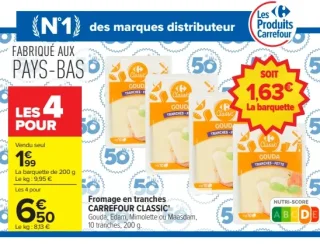 Fromage en tranches CARREFOUR CLASSIC