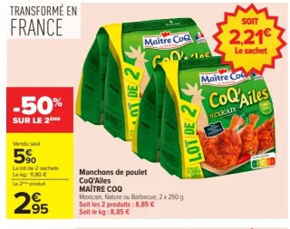 Manchons de poulet COQ'Ailes MAÎTRE COQ