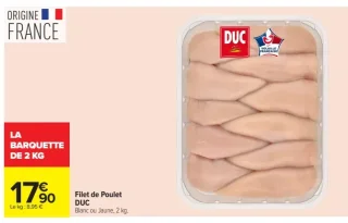 Filet de Poulet DUC Blanc ou Jaune