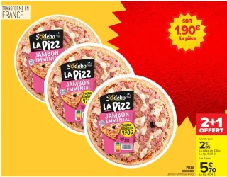 Pizza SODEBO Jambon Emmental