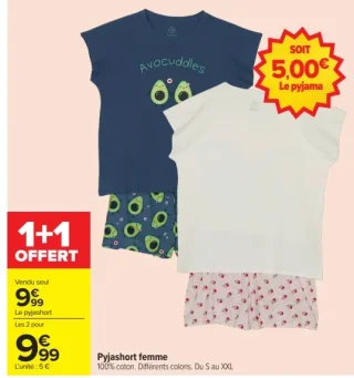 Pyjashort femme Tex
