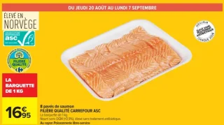 8 pavés de saumon FILIÈRE QUALITÉ CARREFOUR ASC