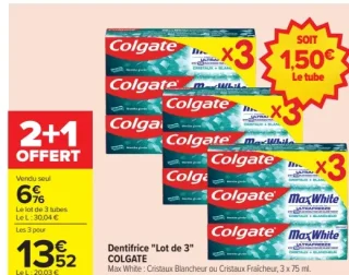 Dentifrice "Lot de 3" COLGATE