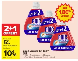Liquide vaisselle "Lot de 2" Paic
