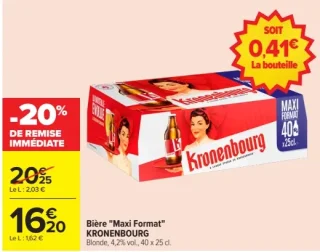 Bière "Maxi Format" KRONENBOURG Blonde