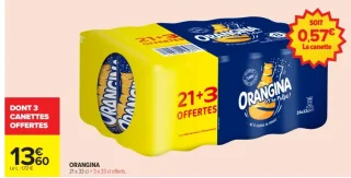 ORANGINA (21 x 33 cl + 3 x 33 cl offerts)