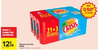 Boisson aux fruits OASIS Tropical, 21 x 33 cl + 3 x 33 cl offerts