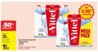 Eau minérale naturelle "Mega Pack" VITTEL