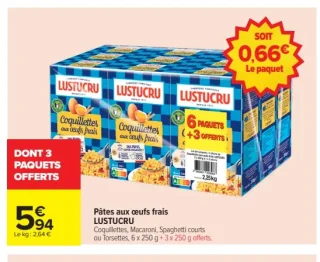 Pâtes aux œufs frais LUSTUCRU