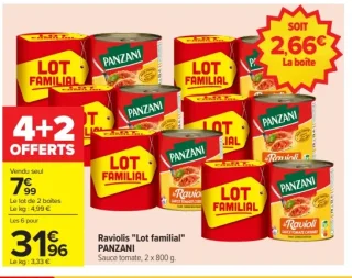Raviolis "Lot familial" PANZANI