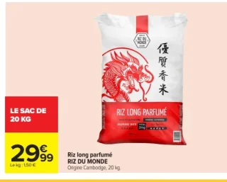 Riz long parfumé RIZ DU MONDE