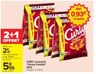 CURLY cacahuète "Format Familial" VICO