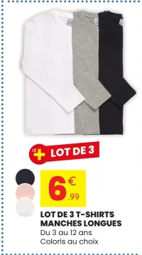 Lot de 3 T-shirts manches longues La Fabrique des Garçons