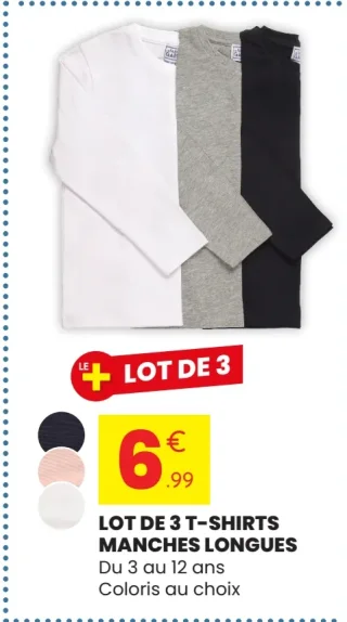 Lot de 3 T-shirts manches longues La Fabrique des Garçons