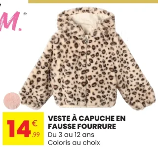 Veste à capuche en fausse fourrure Lili M.