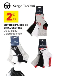 Lot de 3 paires de chaussettes Sergio Tacchini
