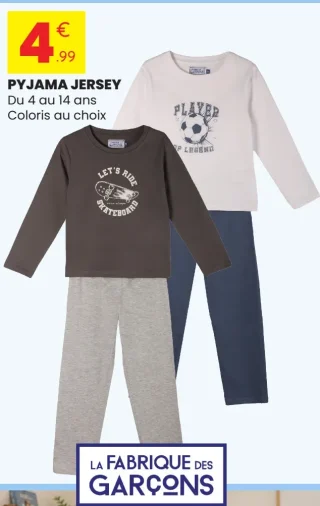PYJAMA JERSEY LA FABRIQUE DES GARÇONS