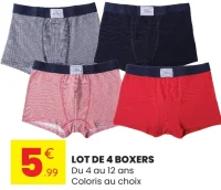 La Fabrique Des Garçons Lot de 4 boxers